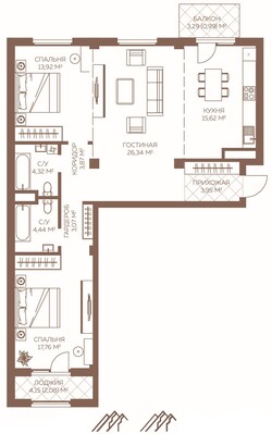 3-room apartment №8