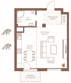 1-room apartment №4