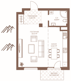 1-room apartment №15