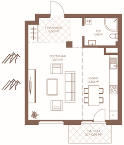 1-room apartment №3